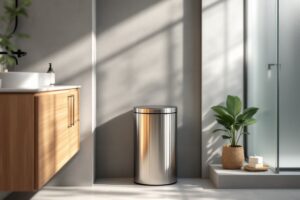 Où mettre une poubelle dans une salle de bain ?