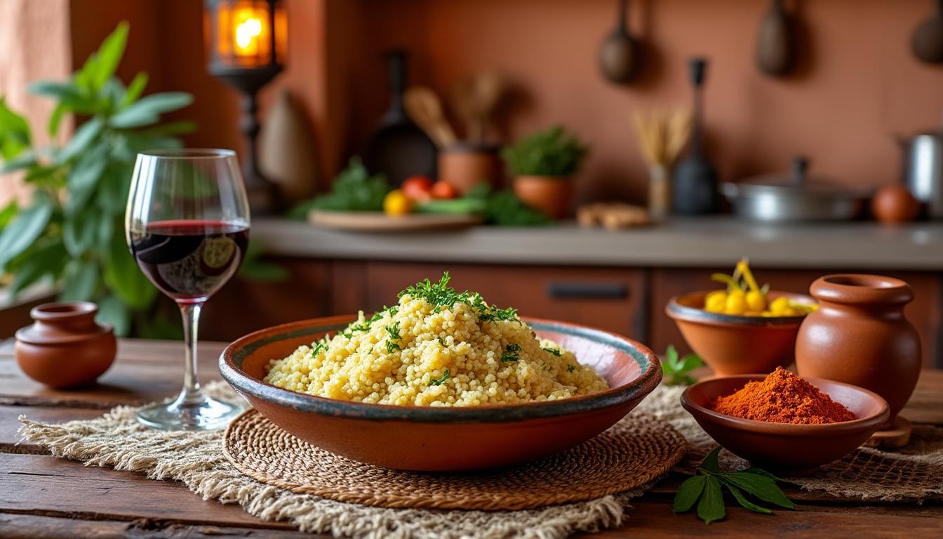 découvrez quel vin choisir pour sublimer l'accompagnement de votre couscous marocain et profiter d'une harmonie parfaite des saveurs.