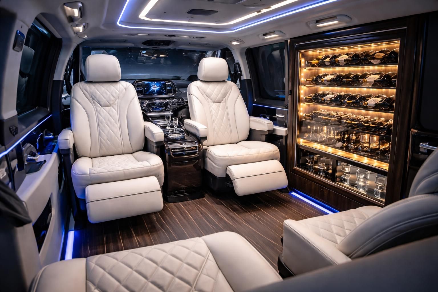 découvrez notre cave à vin climatisée spécialement conçue pour votre mercedes classe v, avec un aménagement personnalisé idéal pour des livraisons professionnelles et sécurisées de vos bouteilles.