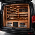 découvrez notre cave à vin climatisée spécialement conçue pour votre mercedes classe v, avec un aménagement personnalisé idéal pour les livraisons. préservez la qualité de vos bouteilles en déplacement.
