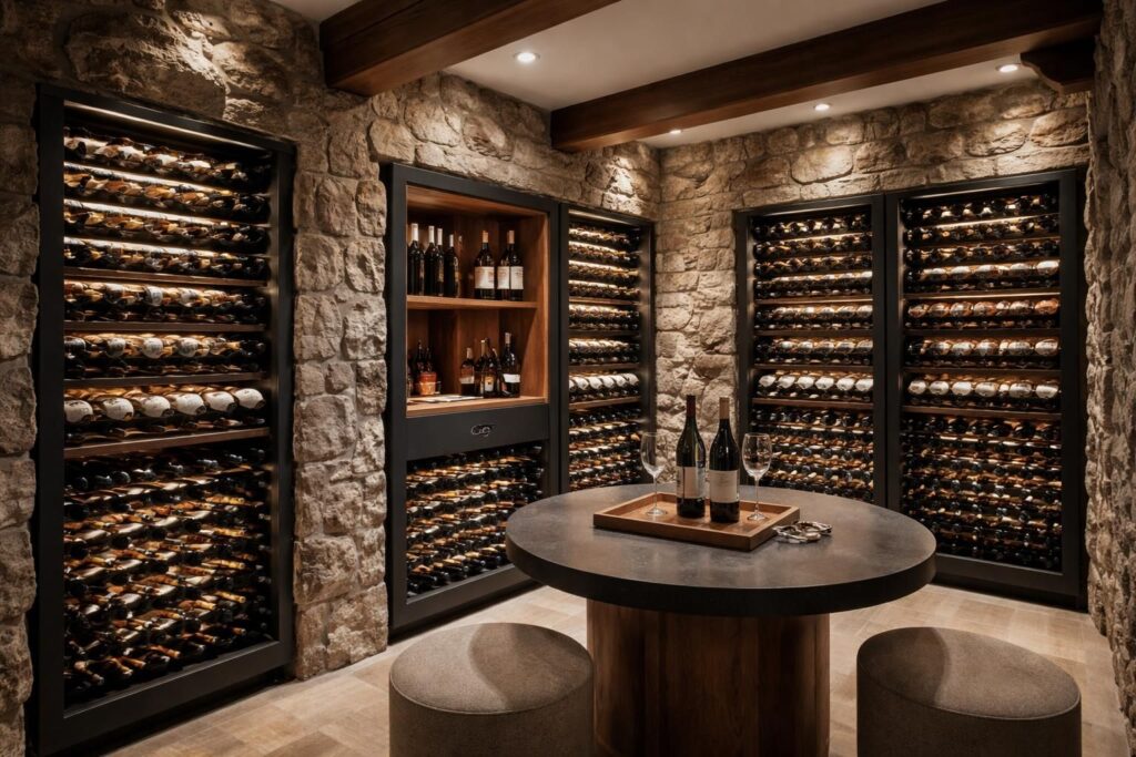 découvrez comment concevoir une cave à vin design en bretagne alliant casiers eurocave et pierres naturelles pour une conservation optimale et un esthétisme élégant.