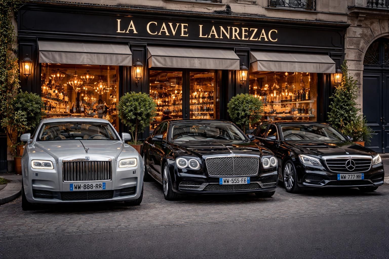 découvrez la cave lanrezac, facilement accessible en voiture de prestige comme la rolls-royce ghost, bentley flying spur et maybach s-class, pour une expérience d'exception alliant luxe et raffinement.
